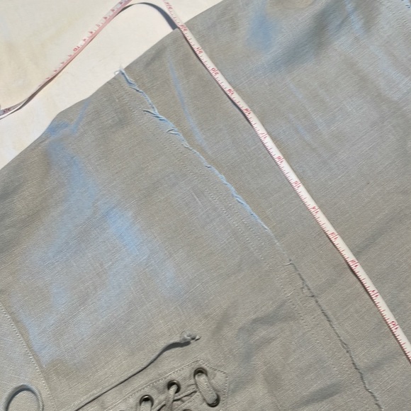 Cabi 100% Linen Maxi skirt Sz S/M Corseted Closure Grey EUC - Picture 8 of 9